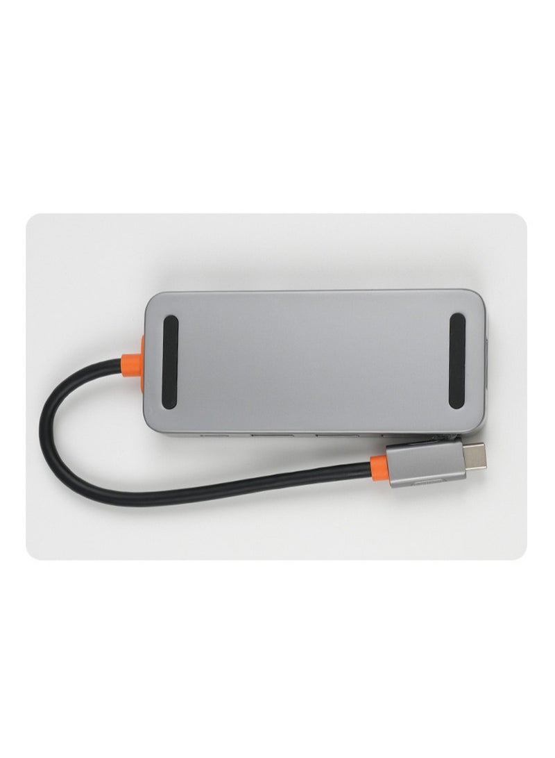 MOWSIL 5 in 1 USB C Hub 4K HDMI and FHD VGA Dual Video Output Type C Hub, PD 100W, Gigabit Ethernet, 3 USB 3.0 Ports, USB C to 3.5mm, SD/TF Slot Multiport Adapter for MacBook Pro/Air 2023, HP, - Image 4