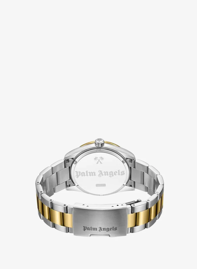 Palm Angels Green Serreno Green Dial Silver Gold Stainless Steel Bracelet Analog Watch for Men, 40mm for Men | Best Price UAE