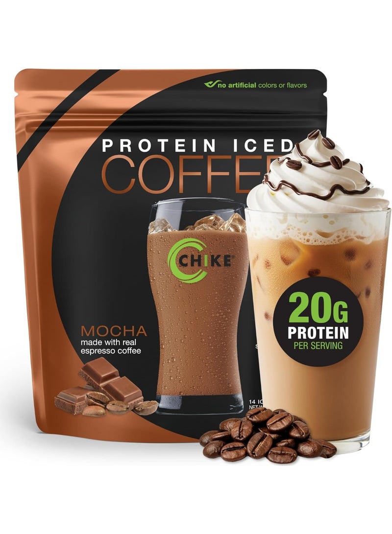 Chike Mocha High Protein Iced Coffee, 20g Protein, 2 Shots of Espresso, 1g Sugar, Keto Friendly & Gluten Free, 14 Servings (15.3 oz) - Image 1