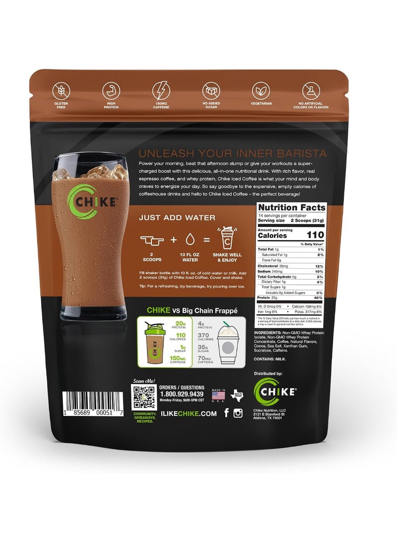 Chike Mocha High Protein Iced Coffee, 20g Protein, 2 Shots of Espresso, 1g Sugar, Keto Friendly & Gluten Free, 14 Servings (15.3 oz) - Image 2