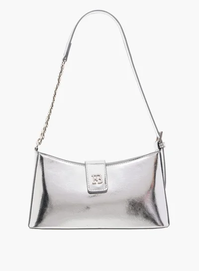 Flora Bella By Shoexpress Women's Solid Shoulder Bag with Magnetic Closure and Strap