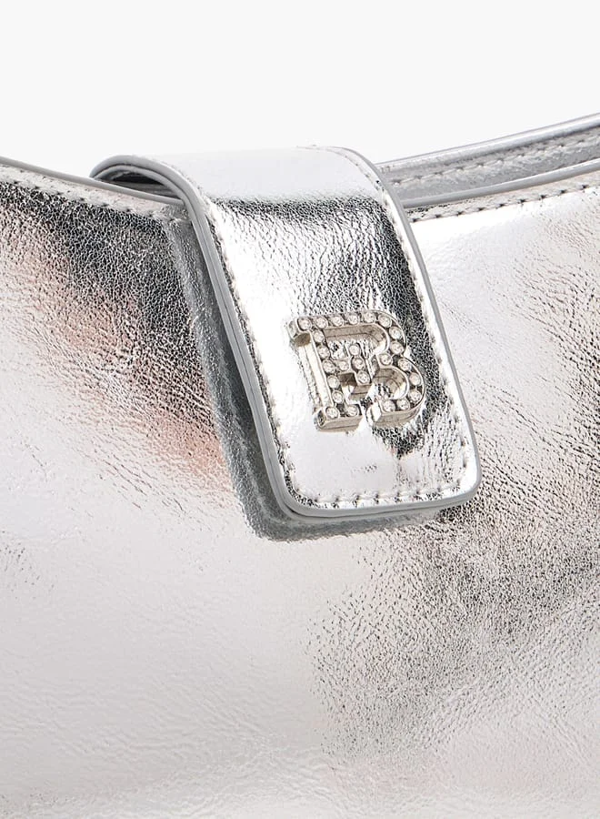 Flora Bella By Shoexpress Women's Solid Shoulder Bag with Magnetic Closure and Strap