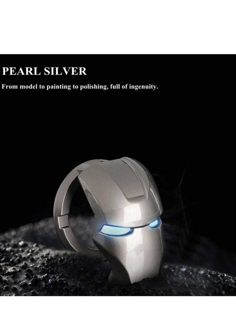 واي آند دي DELFINO 1pcs Car Engine Start/Stop Button Protection Cover Auto Ignition Start Stop Replacement-Start Trim Protector Key Ring Circle 3D Iron Man Interior Accessory - Image 1