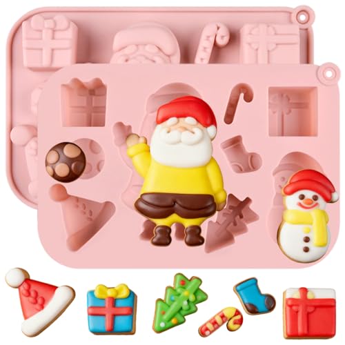Supvox® Christmas Cookie Mold 9-Shapes Multi Cavity Festive DIY Biscuit Chocolate Mold - Image 1