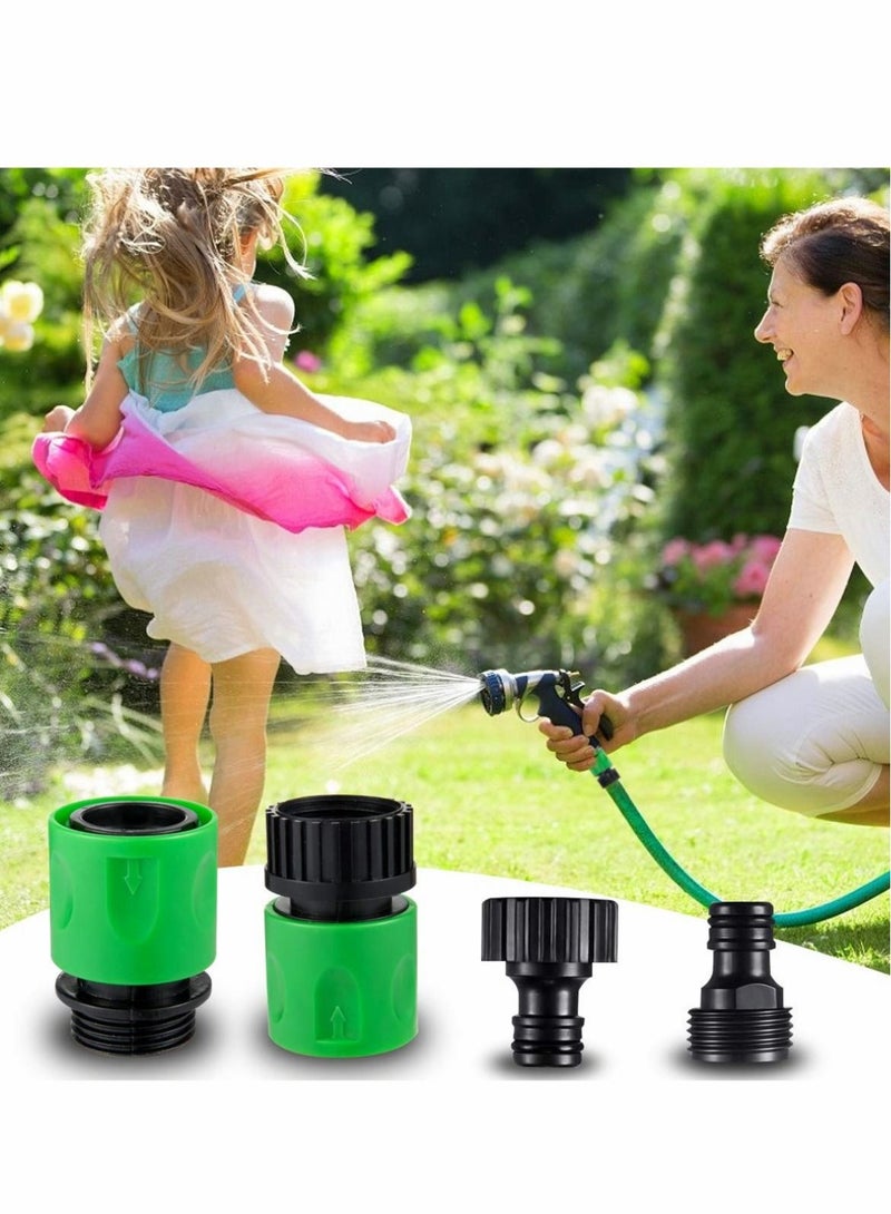 Hose Quick Connectors, Garden Plastic Water Connect Male and Female US Thread Fitting Kit for Hose, Sprinkler Nozzle - Image 3