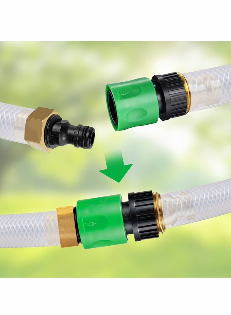 Hose Quick Connectors, Garden Plastic Water Connect Male and Female US Thread Fitting Kit for Hose, Sprinkler Nozzle - Image 5