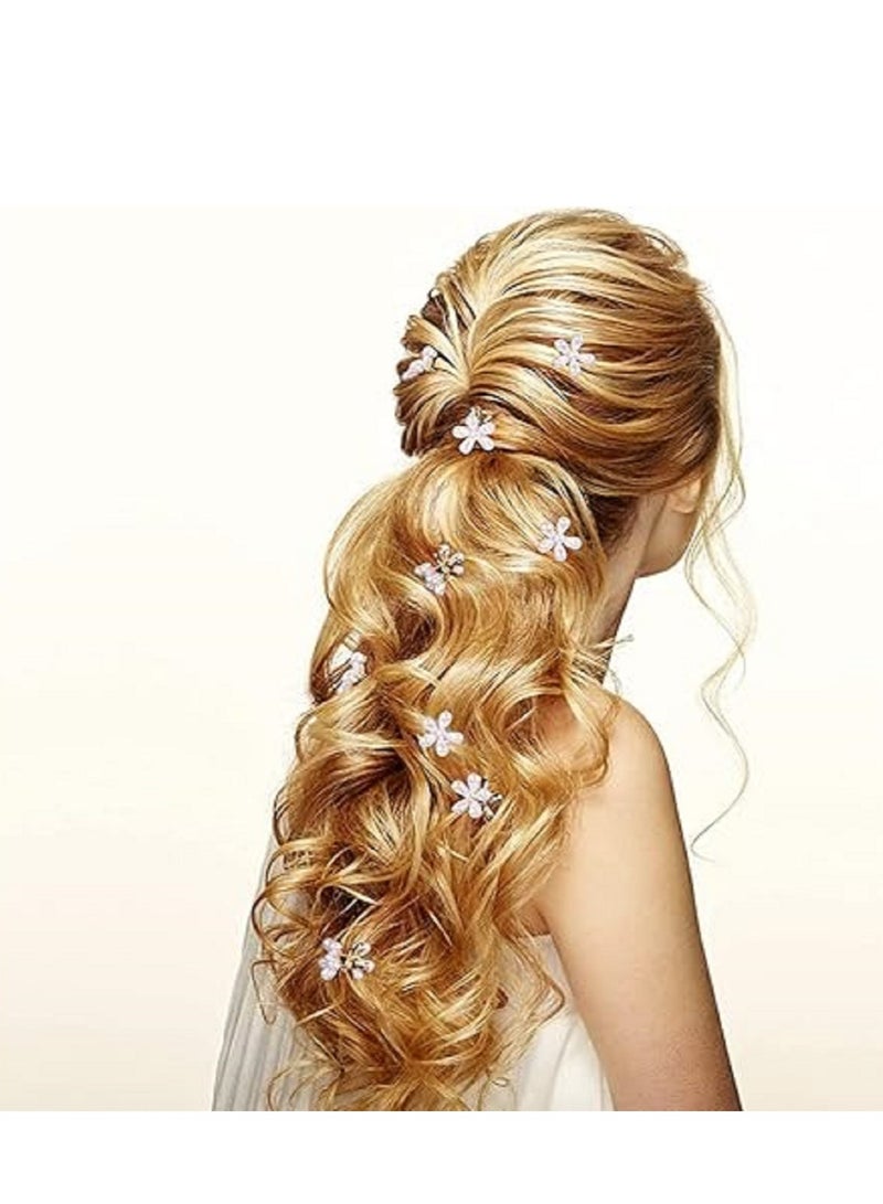 6 قطع صغيرة لؤلؤة الشعر كليب الأبيض المعدن تصميم زهرة مخلب كليب الانفجارات مقاطع اكسسوارات الشعر الزخرفية للنساء الفتيات - Image 4