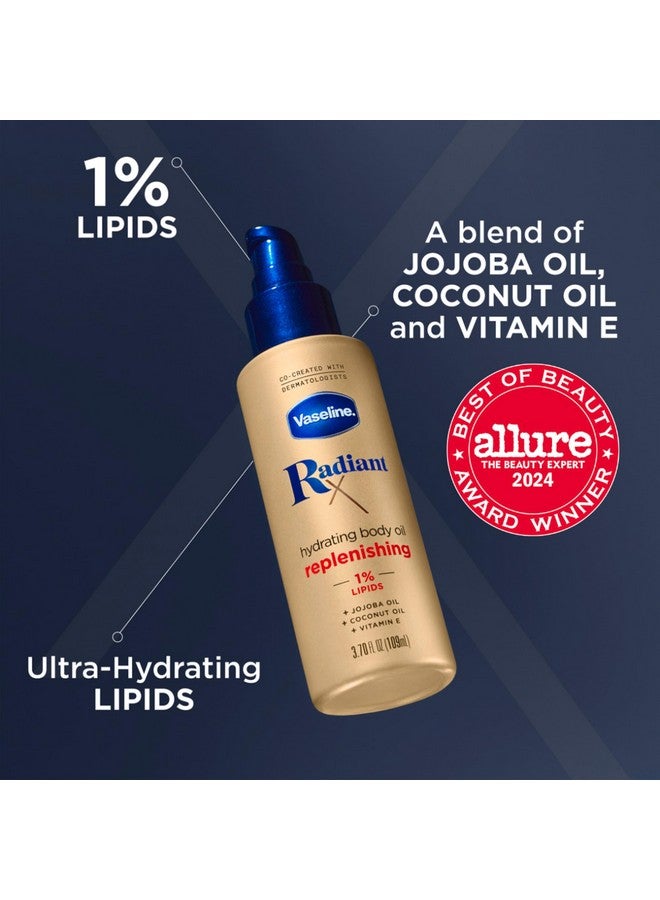 Vaseline Radiant X Replenishing And Hydrating Body Oil With 1% Lipids, Jojoba Oil, Coconut Oil, & Vitamin E 3.7 Oz - Image 2