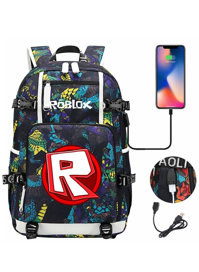 ROBLOX Comic USB Password Lock Backpack Three-Piece Set