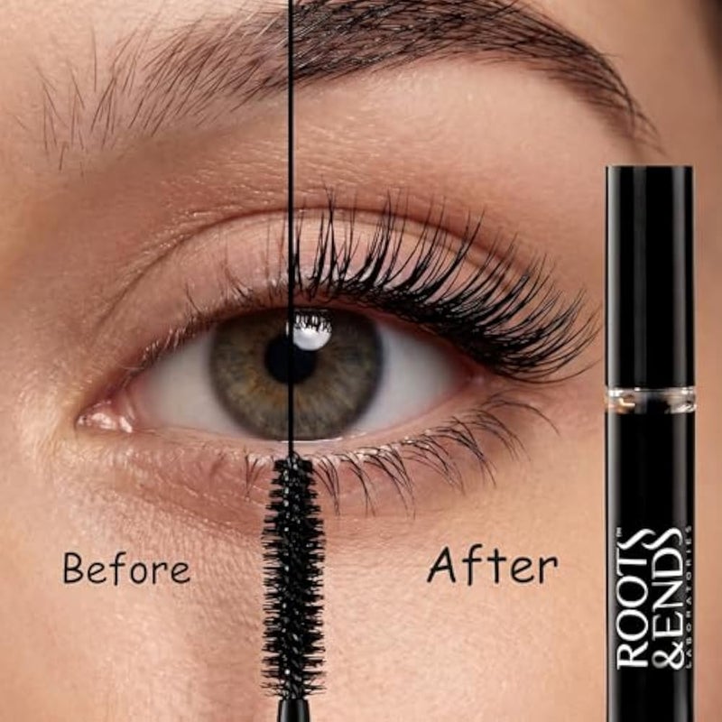 Roots & Ends Eyelash Serum for Longer Thicker Eyelashes & Eyebrows | Lash Growth Serum with Mascara-Like Applicator – 10 ml - Image 5