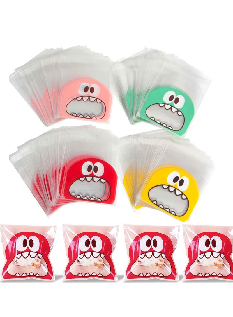 MIXDE 400 PCS Self Adhesive Plastic Cookie Bags, Candy Bags, Treat Bakery Decorating Bags Chocolate Gift Bags, DIY Plastic Individual Bag for Wedding Birthday Cake Pops Supplies Party Favors, 3.9 x 3.9 In - Image 1