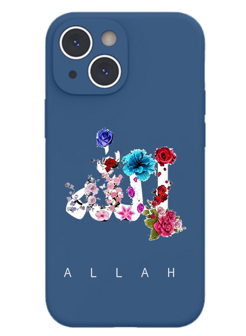 Theodor Protective Slim Fit Case Liquid Silicone Cover with Full Body Protection Anti-Scratch Shockproof Case For iPhone 13 Blue  - Aloha Beach Paradise Black copy - Image 1