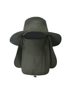 Generic UV Protection Fishing Hat for Men & Women Outdoor Summer Sun Protection Waterproof Wide Brim Hat with Face Cover & Neck Flap Foldable for Motorcycling Hiking Fishing Camping Traveling  - Image 1
