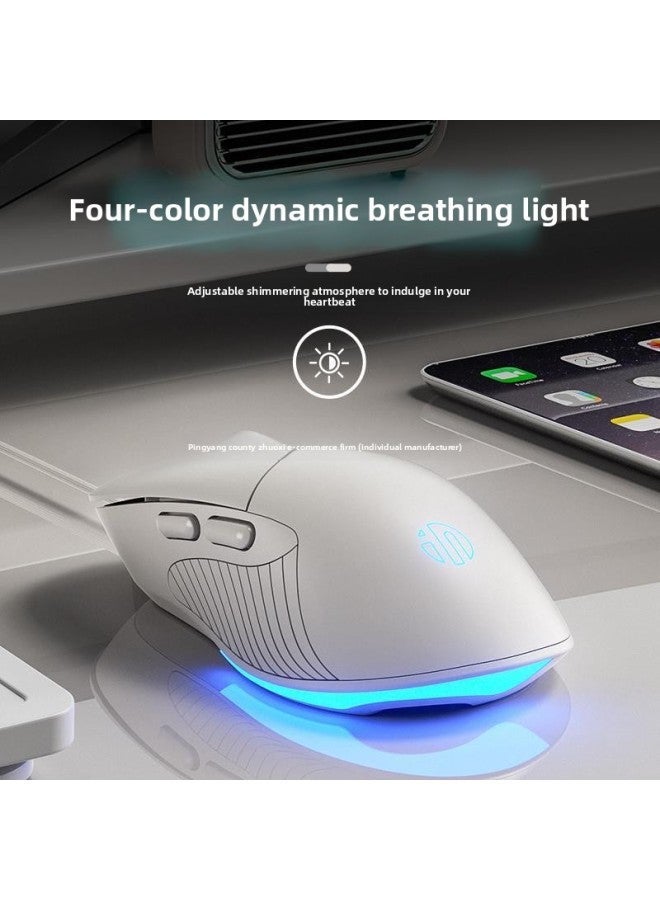 B2 Wired Mouse Mute Silent Office Game E-sports Computer Notebook Ergonomic Machinery-Color:Matt Black 【right Handicraft + on】-Interface:Official Standard - Image 4