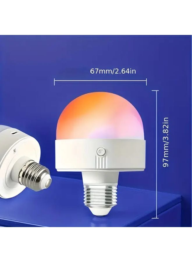 Smart RGBW LED Bulb E26 Base Color Changing Dimmable With Remote Control White - Image 4