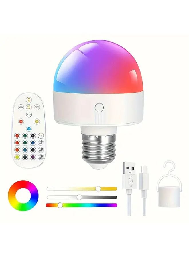 Smart RGBW LED Bulb E26 Base Color Changing Dimmable With Remote Control White - Image 2