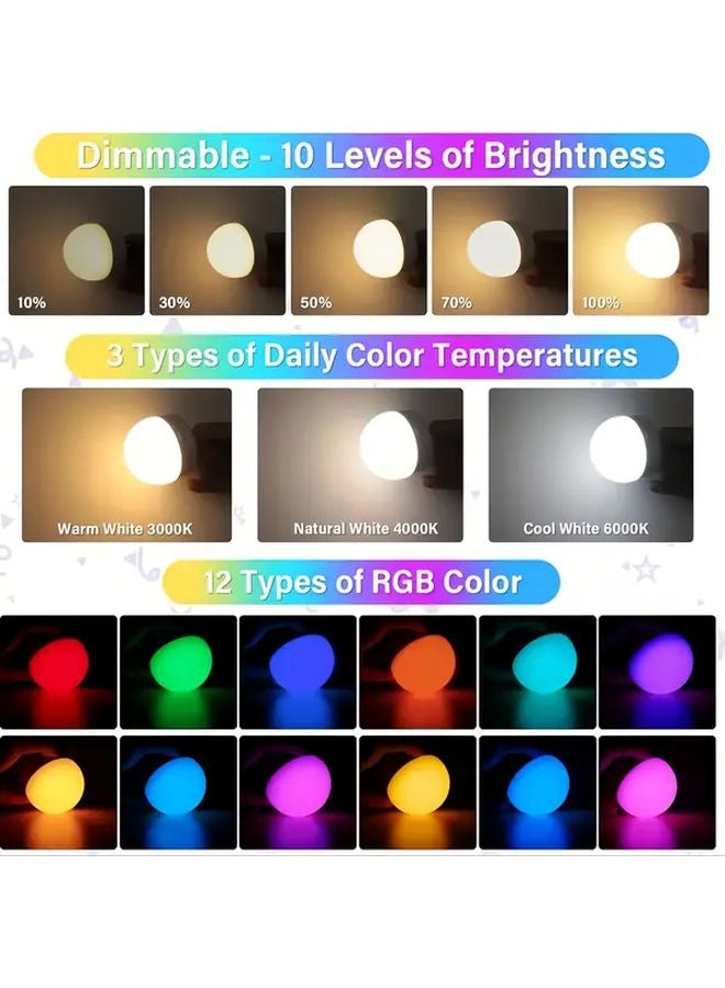 Smart RGBW LED Bulb E26 Base Color Changing Dimmable With Remote Control White - Image 5
