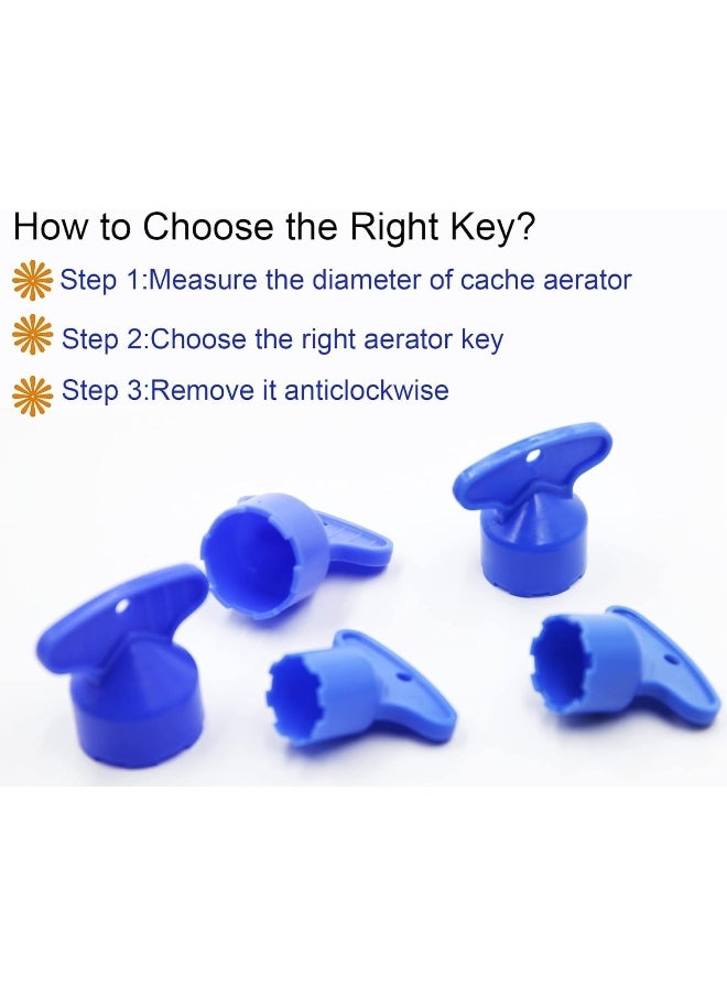 Poaker 5Pcs Faucet Aerator Key Removal Tool Set  - Image 4