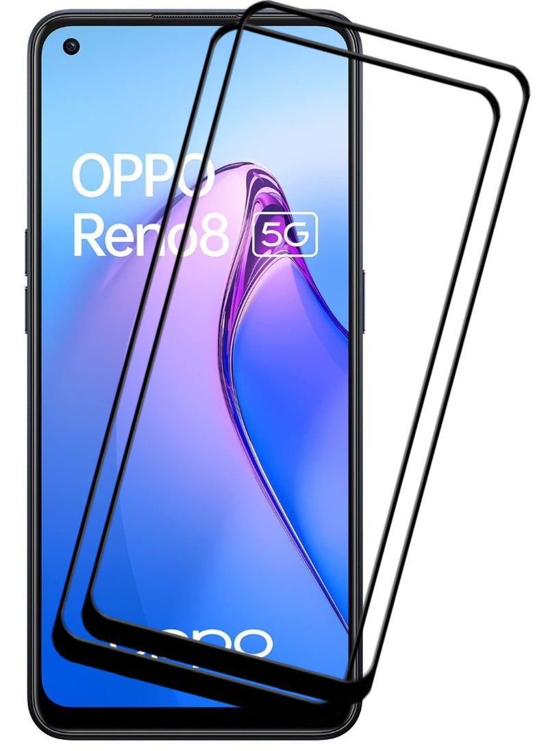 ACLIX 2 Pieces Antistatic ESD Dustproof Premium Quality High Definition Tempered Glass Screen Protector Designed For Oppo Reno8 - Image 1