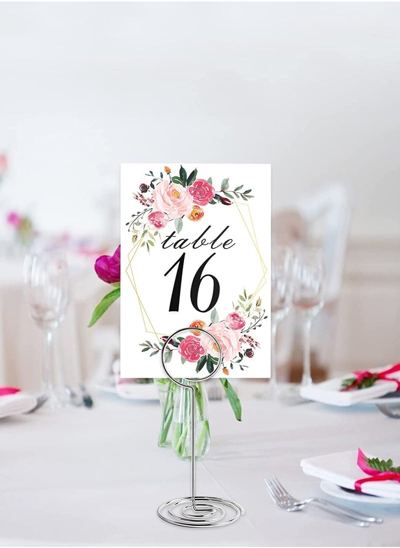 RARELY - 20 Pieces Table Number Holders Small Place Card Holders Mini Table Picture Stands Wire Menu Memo Clips for Wedding - Image 1