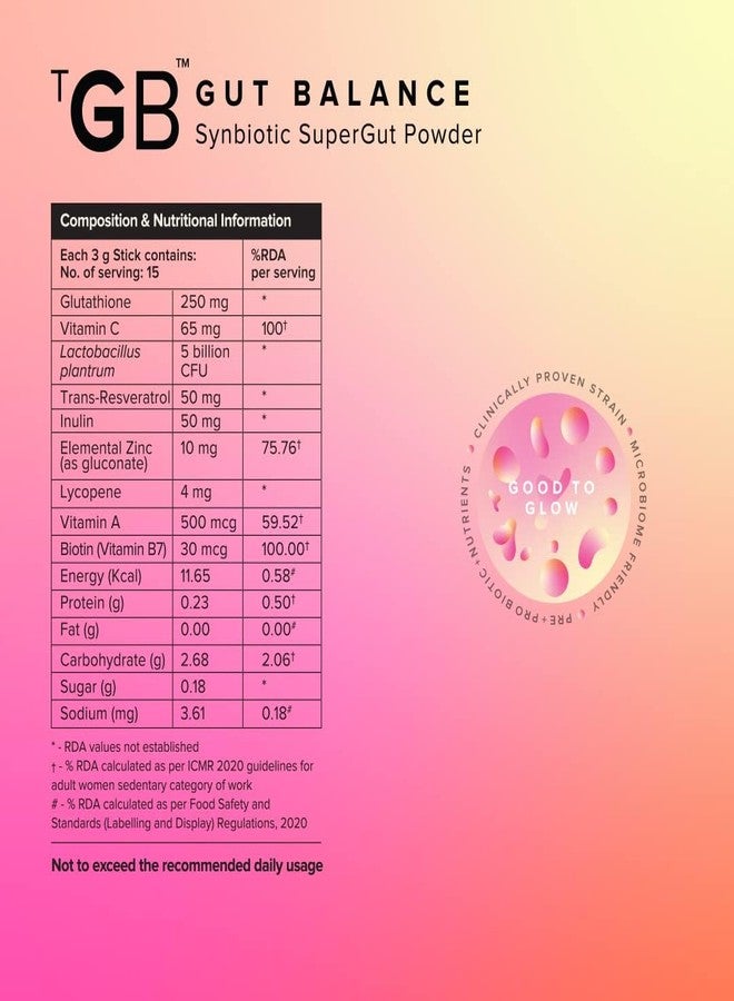 The Good Bug Good To Glow SuperGut Powder for Glowing Skin | Pre & Probiotic Supplement for Healthier Skin, Hair & Nails for Women | 5 Billion CFU of Clinically Proven Strains | 30 Days Pack - Image 5
