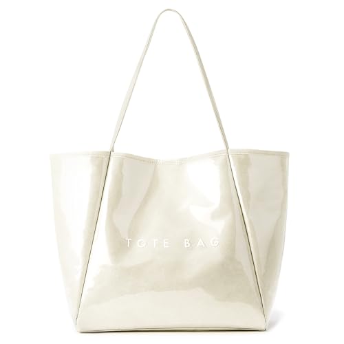 KALIDI FANCY FOREST KALIDI Large PVC Tote Bag Women Weekender Hobo Bag Travel Purse Trendy Kraft Paper Oversize Shoulder Handbag for Work College Beach - Image 1