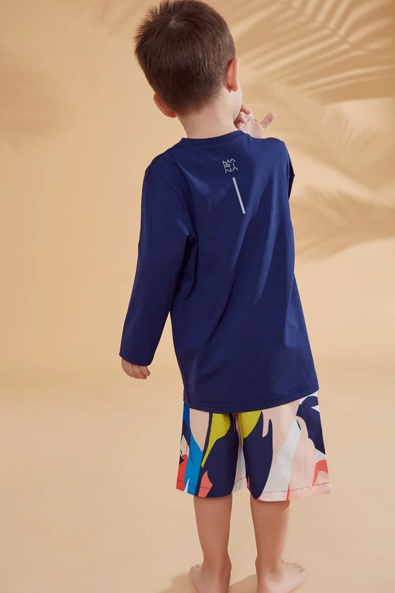 Marina Kids Navy Blue Swimming T-Shirt T2344
