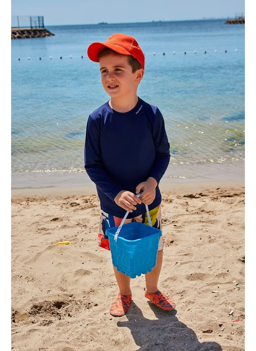 Marina Kids Navy Blue Swimming T-Shirt T2344
