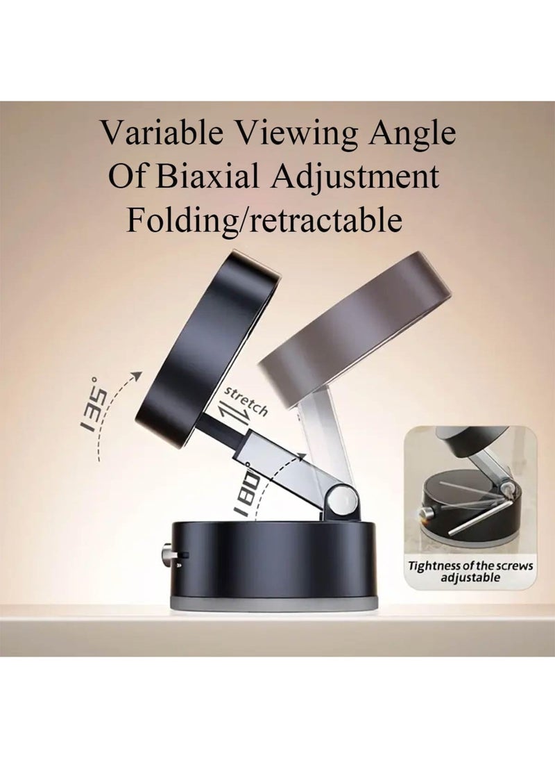 Arabest 2025 New Vacuum Suction Magnetic Phone Holder, Magnetic Suction Phone Mount, Foldable and Retractable Double-Sided Magnetic Phone Holder for All Phones (Black)  - Image 2