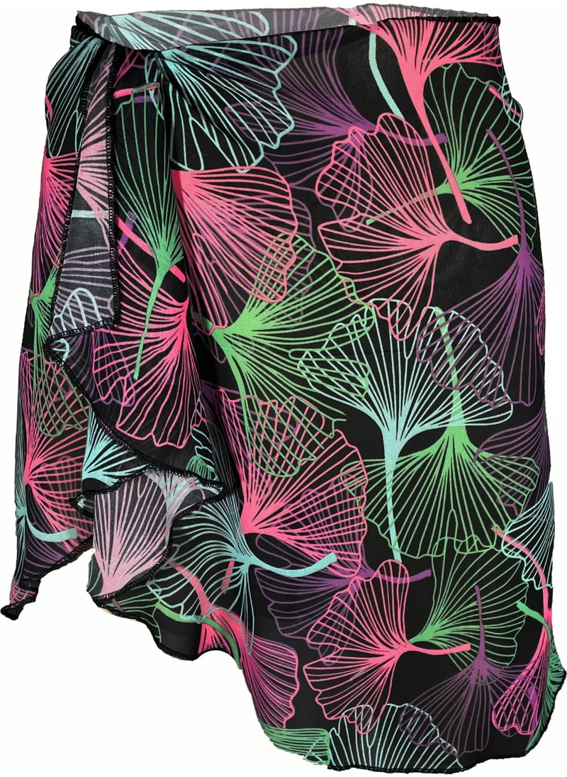 Bolder Arianna Black Pattern Short Pareo