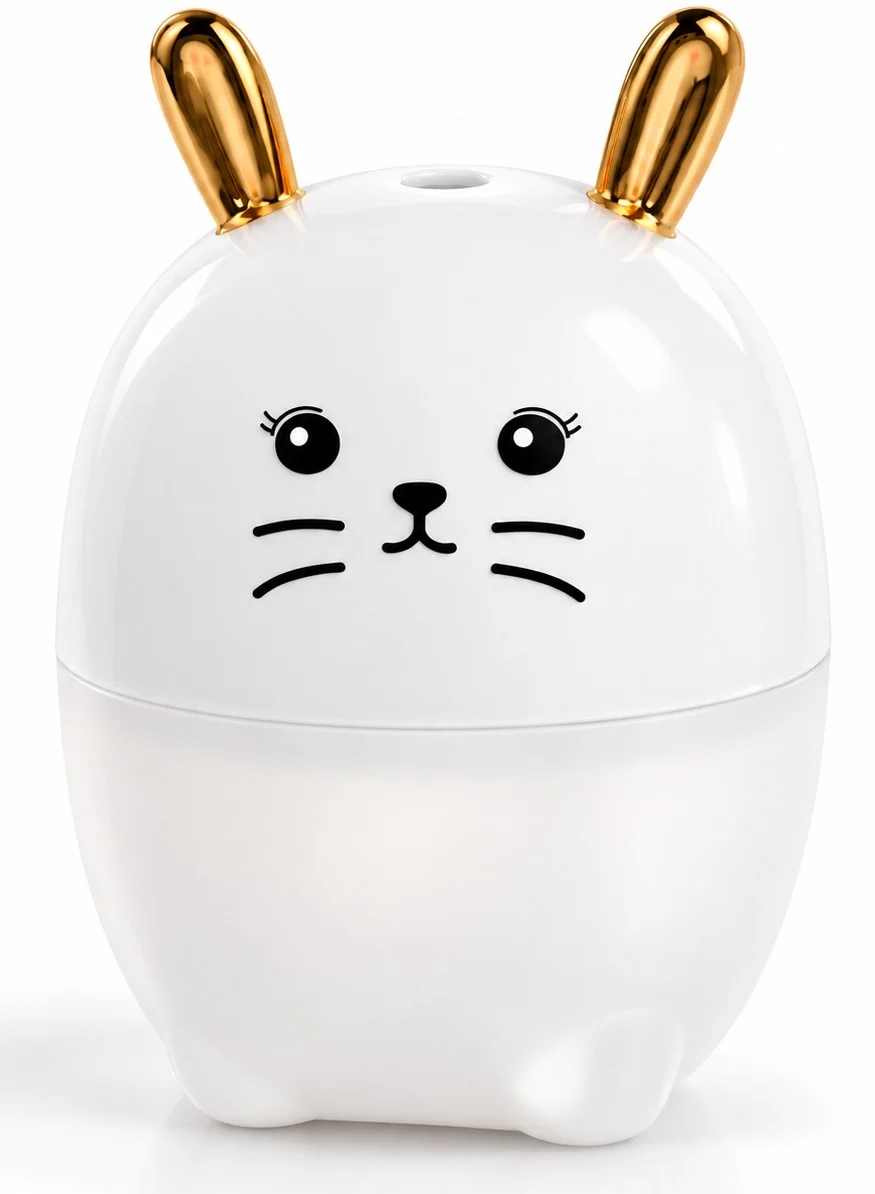 A11 MengChong H2O Mini Humidifier 220ml, USB 5V Desktop Air Humidifier, Compact Portable Personal Humidifier for Bedroom, Office, Desk & Home – White