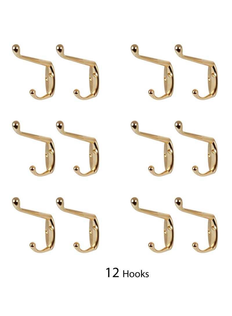 12 Piece Dual Cloth Hanging Hooks