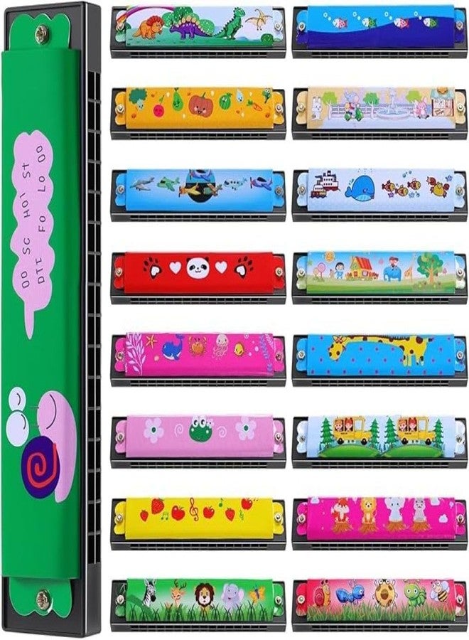 SNAPTRON Harmonica Set of 18 - Cartoon Themed Musical Instrument Toys for Kids, Multicolor, 6 Keys, Perfect Return Gifts for Birthday Parties - Image 1