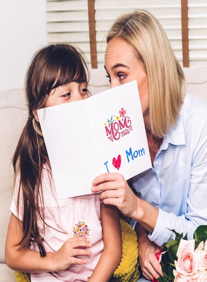 Dinifee 60 Pcs Mother's Day Cutouts Paper Mother's Day Bulletin Board Cutouts Mother's Day Decoration Flower Shaped Die Cut for Mom Kids DIY Craft Mother's Day Theme School Bulletin Board Decor - Image 4
