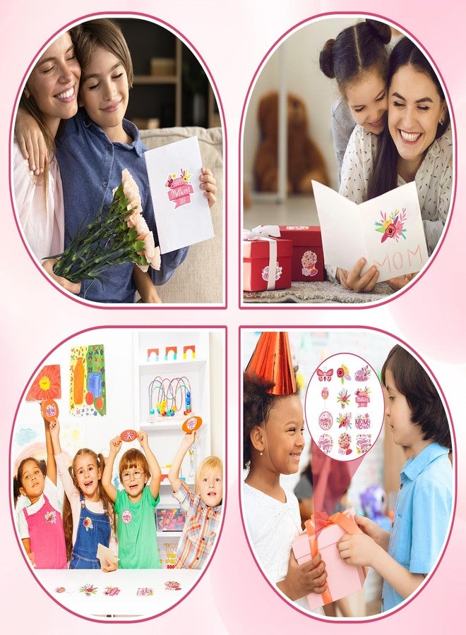 Dinifee 60 Pcs Mother's Day Cutouts Paper Mother's Day Bulletin Board Cutouts Mother's Day Decoration Flower Shaped Die Cut for Mom Kids DIY Craft Mother's Day Theme School Bulletin Board Decor - Image 5