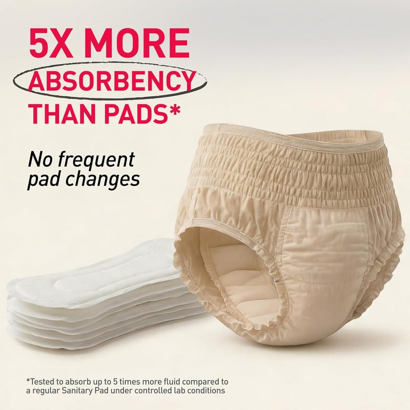 Disposable Period Panty for Girls & Women |S-M | Pack of 5 | 360° Coverage for Stress Free Periods | Leakage Protection for Heavy Flow | Rash Free | Super Absorbent with Comfortable Fit - Image 3