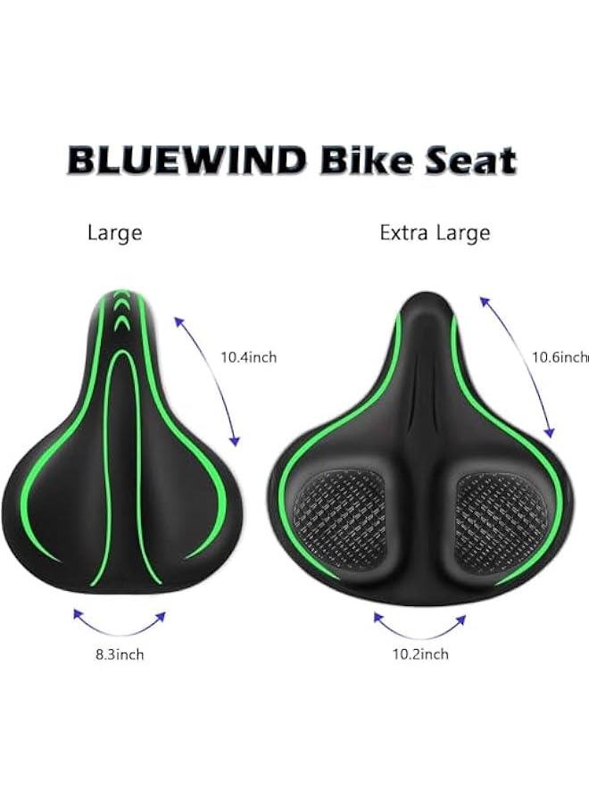 HOOKOR Bicycle Seat, Oversized Extra Thick Bicycle Seat with Dual Shock Ball for Sport or Road Bikes, Memory Foam Wide Bicycle Saddle Unisex Suitable, Easy Installation with Installation Tool  - Image 3