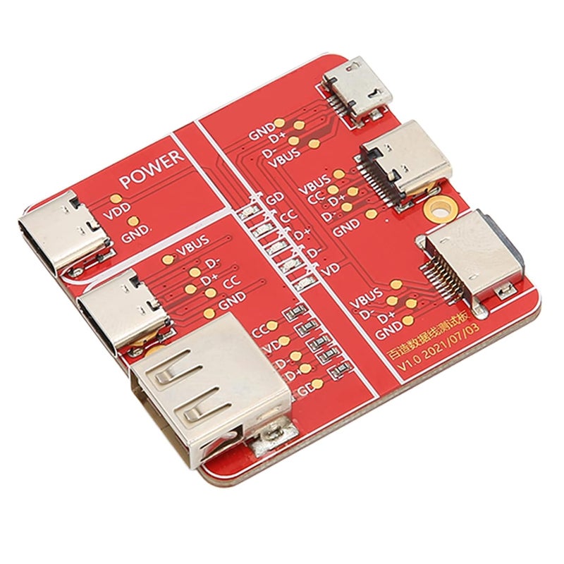 USB Cable Tester, 3 in 1 Easy to Operate Practical Stable Accurate Charging Test Card, Data Wire Test Fixture with Type C Micro iOS Interface for USB Cable On Off Detection - Image 1