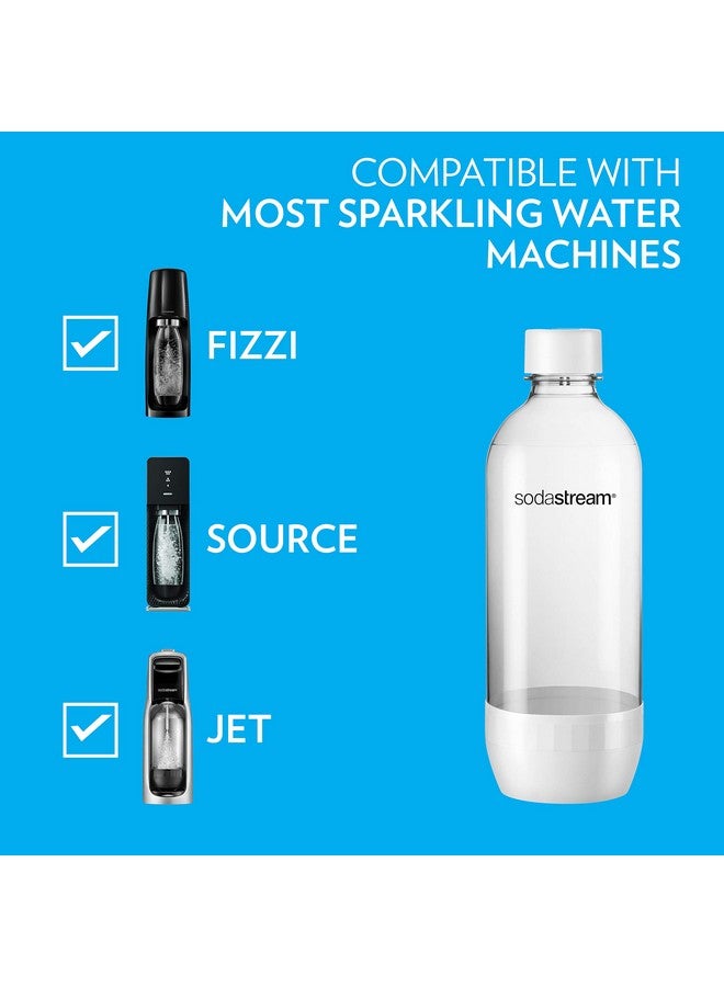 sodastream Classic Dishwasher Safe 1L Carbonating Bottle, Pack Of 2 (White) - Image 2