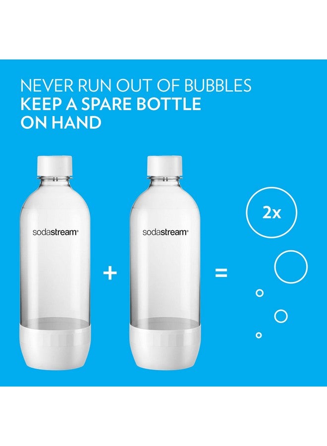 sodastream Classic Dishwasher Safe 1L Carbonating Bottle, Pack Of 2 (White) - Image 3