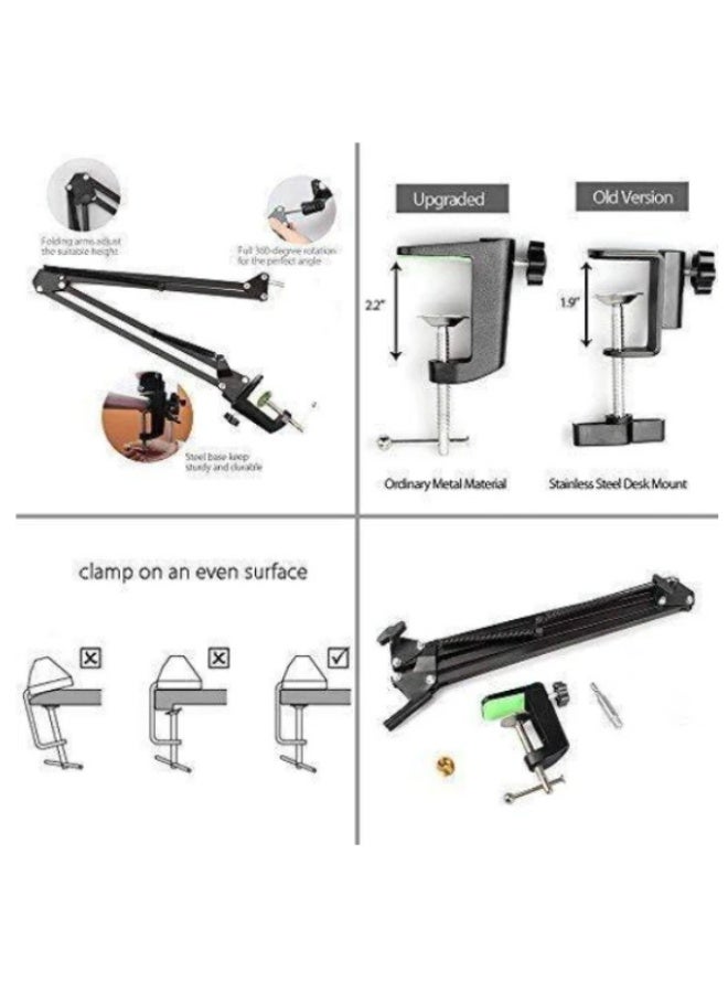 Maono MAONO B01(BA20) Microphone Suspension Boom Scissor Arm Stand - Black  - Image 5