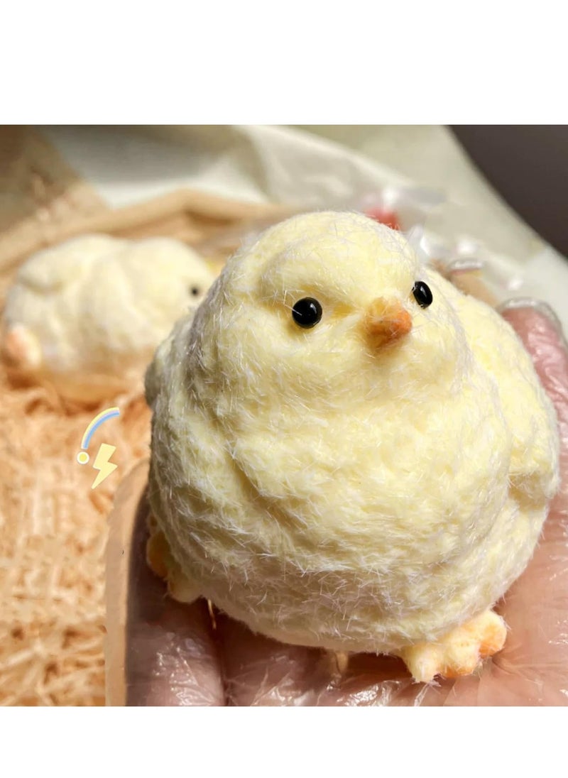 Handmade Silicone Squeeze Toys for Stress Relief, Chick Squishy Toys, Handmade Squishy Chick, Ultra Soft Squishy