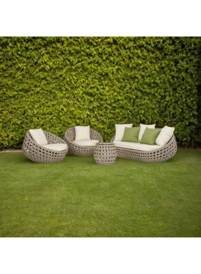 Sampa Rattan Outdoor Set - 4 pieces - Beige - Image 1
