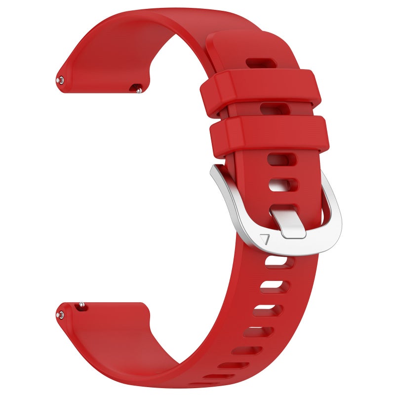 S-TOP For Garmin Approach S40 Liquid Glossy Silver Buckle Silicone Watch Band(Red) - Image 3