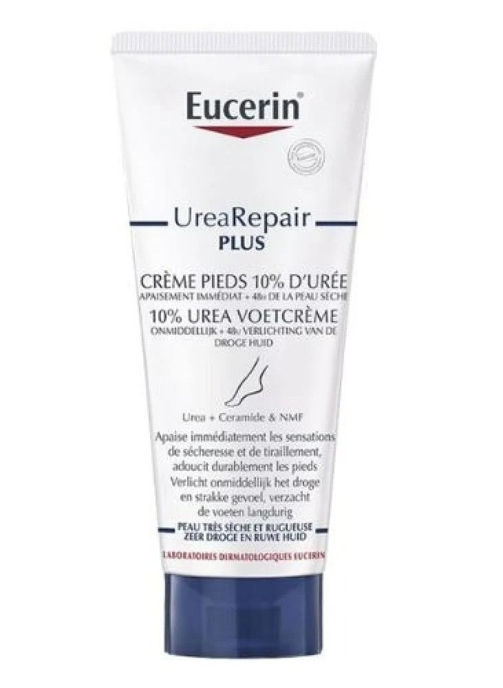 Eucerin Urearepair Plus 10% Urea Foot Cream With Ceramide Suitable For Mature And Diabetic Skin 100ml 