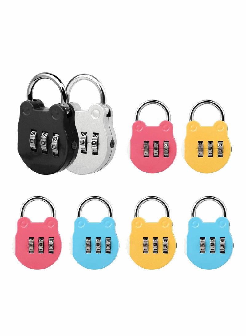 مجموعة من 8 أقفال حقائب السفر مع تركيبة مكونة من 3 أرقام لتعزيز الأمان - Image 1