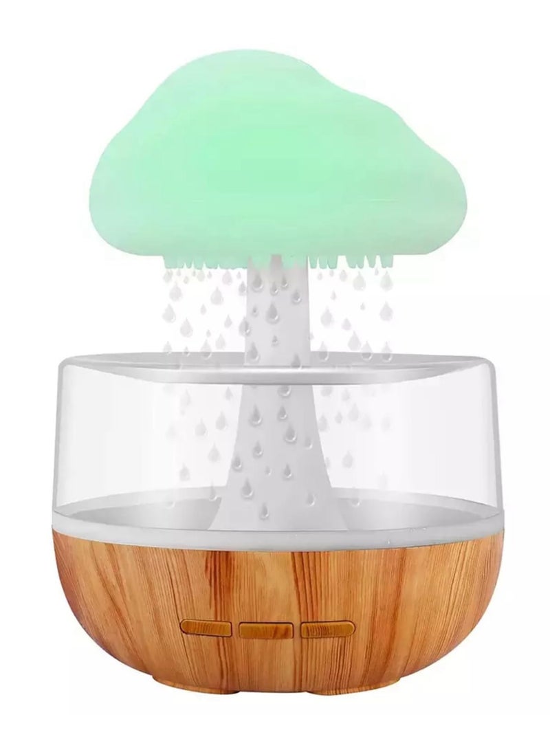 AAS ECOM Raining Cloud Night Light Aromatherapy Essential Oil Diffuser Micro Humidifier Desk Fountain Bedside Sleeping Relaxing Mood Water Drop Sound  - Image 1