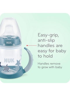 NUK NUK Learner Cup, 10 Ounce, Tritan Gray Star - BPA Free, Spill Proof Sippy Cup  - Image 2