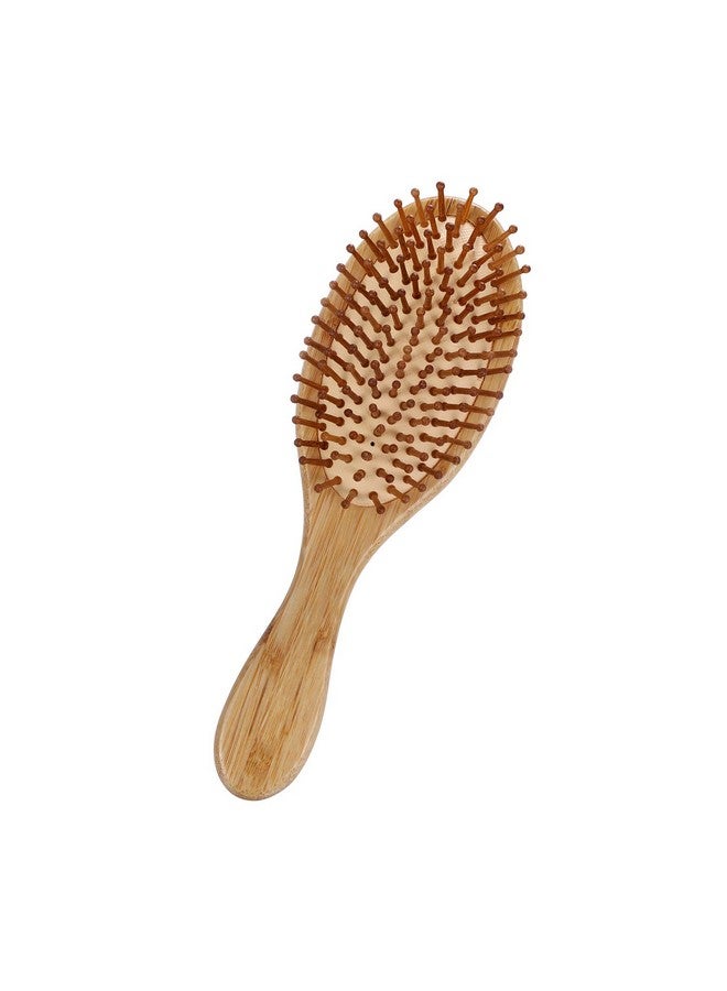 Vtrem Bamboo Hairbrush With Bristles Large Oval Natural Bamboo Paddle Brush And Comb Scalp Massage Anti Static Hair Brush Prevent Loss For All Hair Types - Image 1