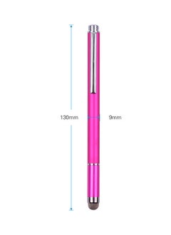 NIBEMINENT 2 In 1 Touchscreen Stylus Pens With Fiber Tip And Disc Black/Pink  - Image 2